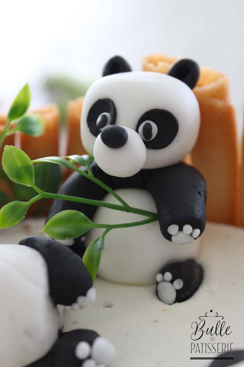 tuto panda en pâte à sucre décor gâteau d anniversaire