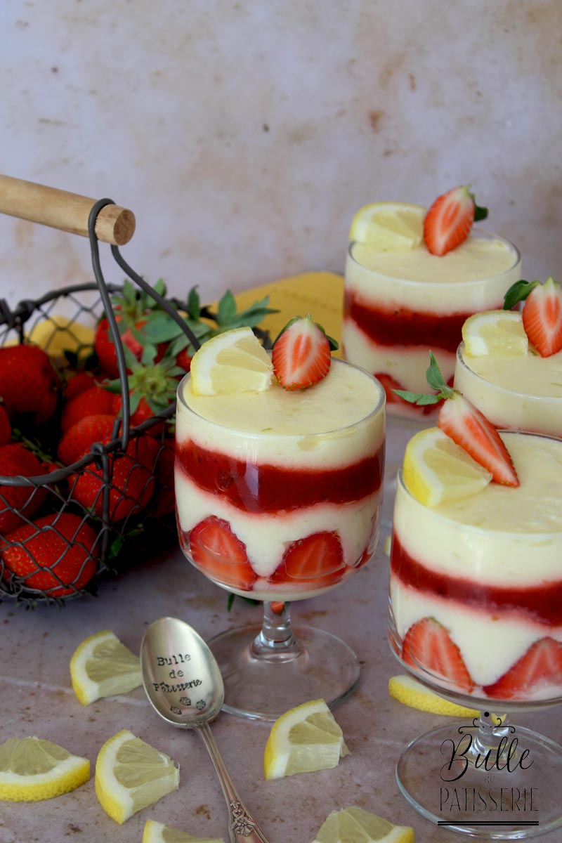 Recette Mousses Citron Fraise Légères