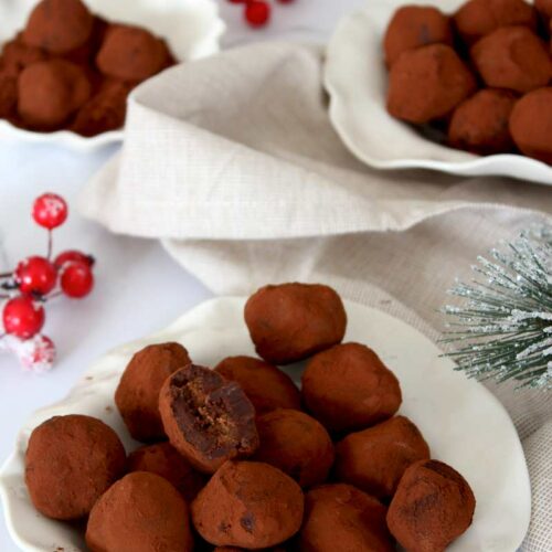 Recette Truffes Chocolat fourrées Praliné - Chocolats de Noël