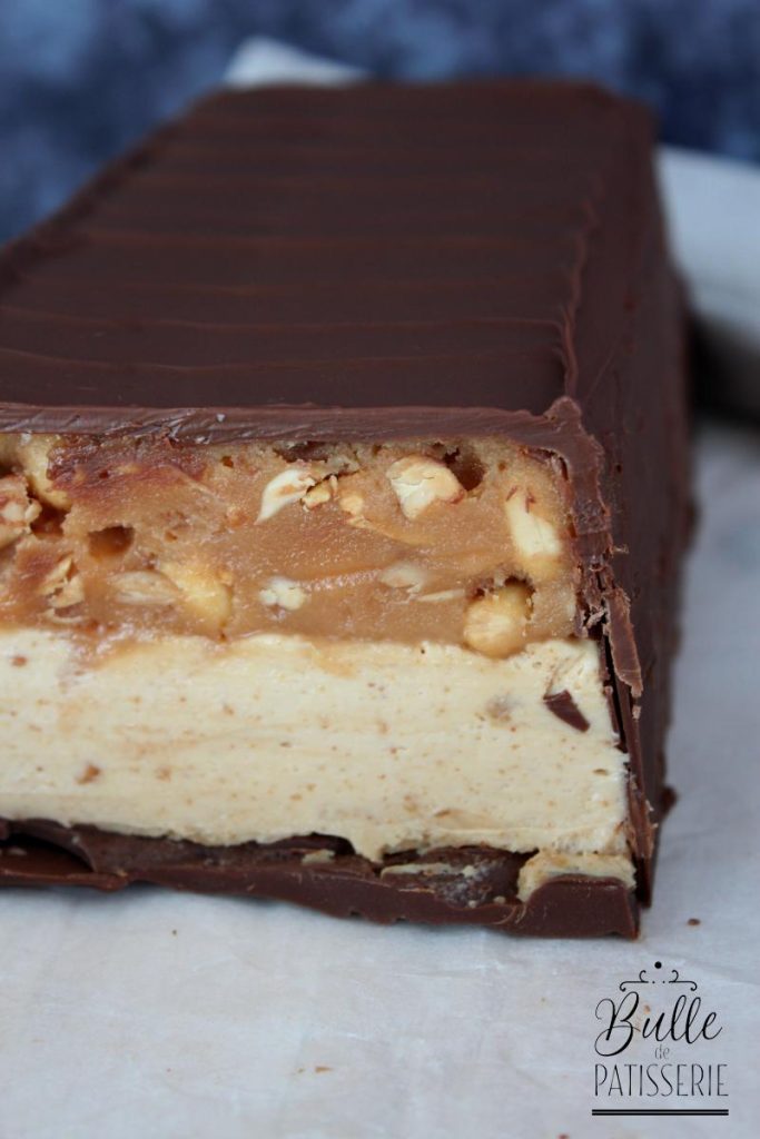 Snicker Maison : caramel, cacahuètes, chocolat au lait