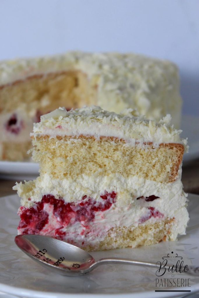 Recette de gâteau au chocolat blanc et à la framboise